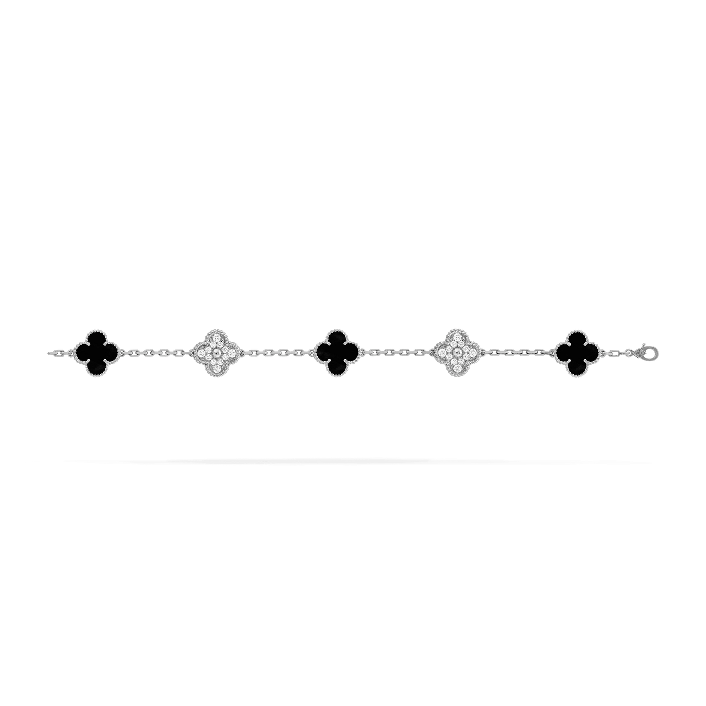 Vintage hambra Bracelet - White gold onyx