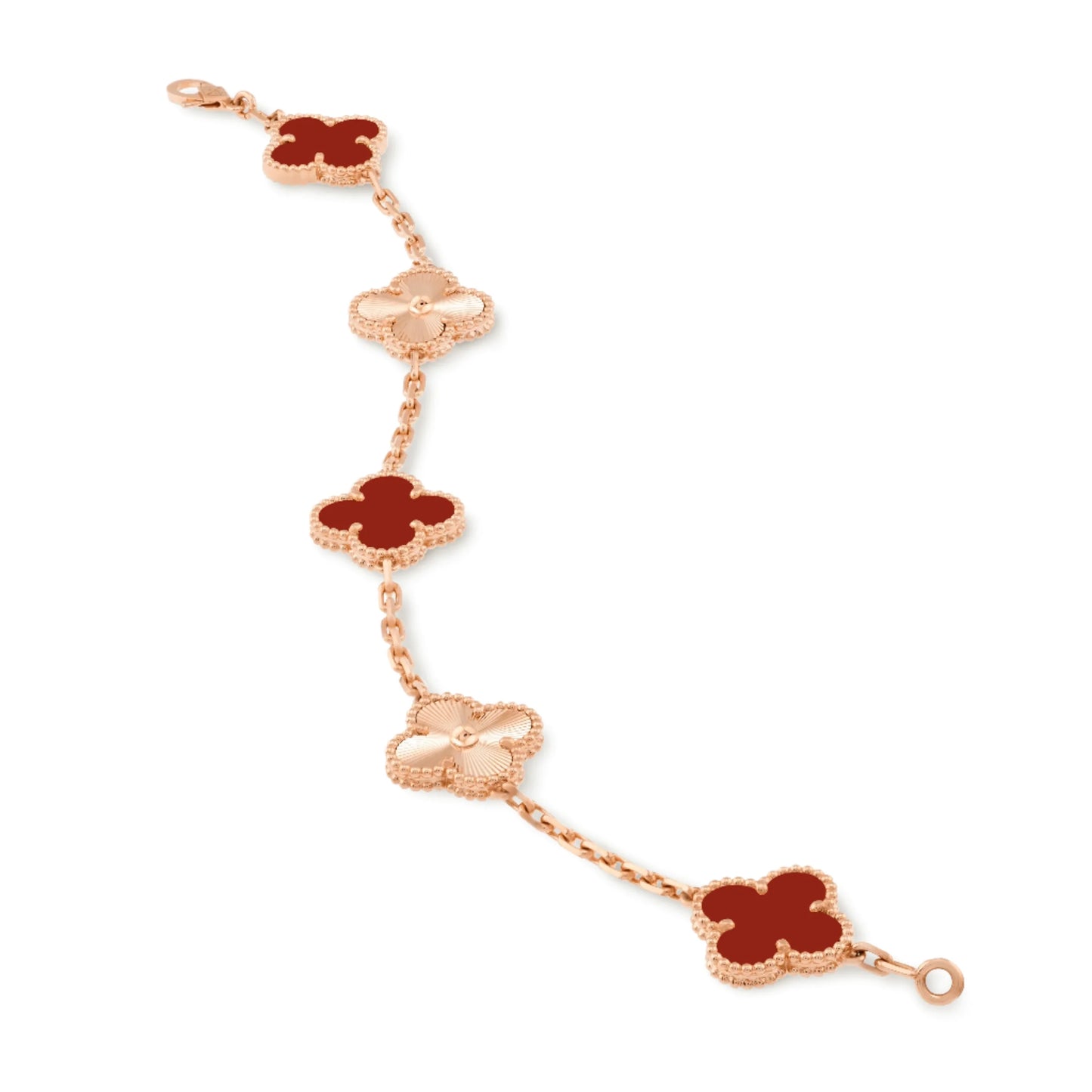 Vintage hambra Bracelet - Rose gold carnelian