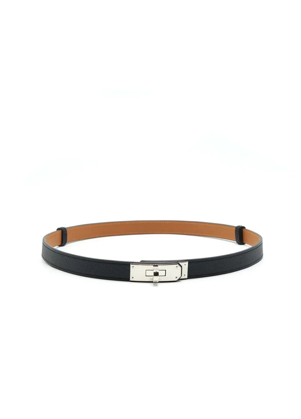 Kelly 18 Belt Noir Silver Buckle