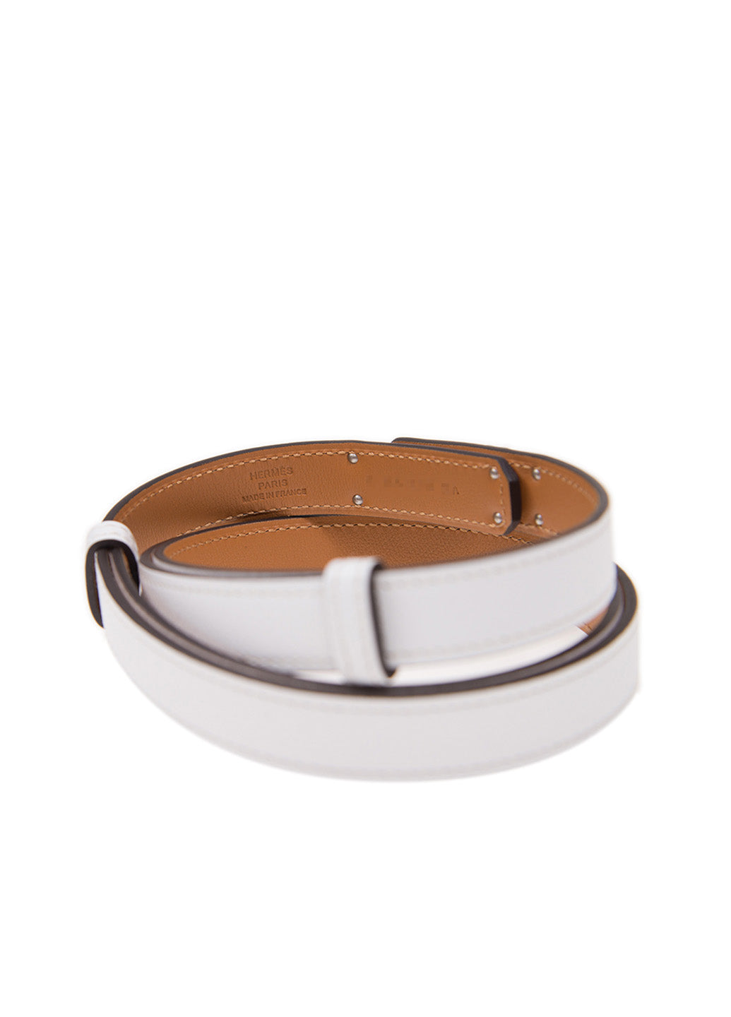 Kelly 18 Belt Blanc Silver Buckle