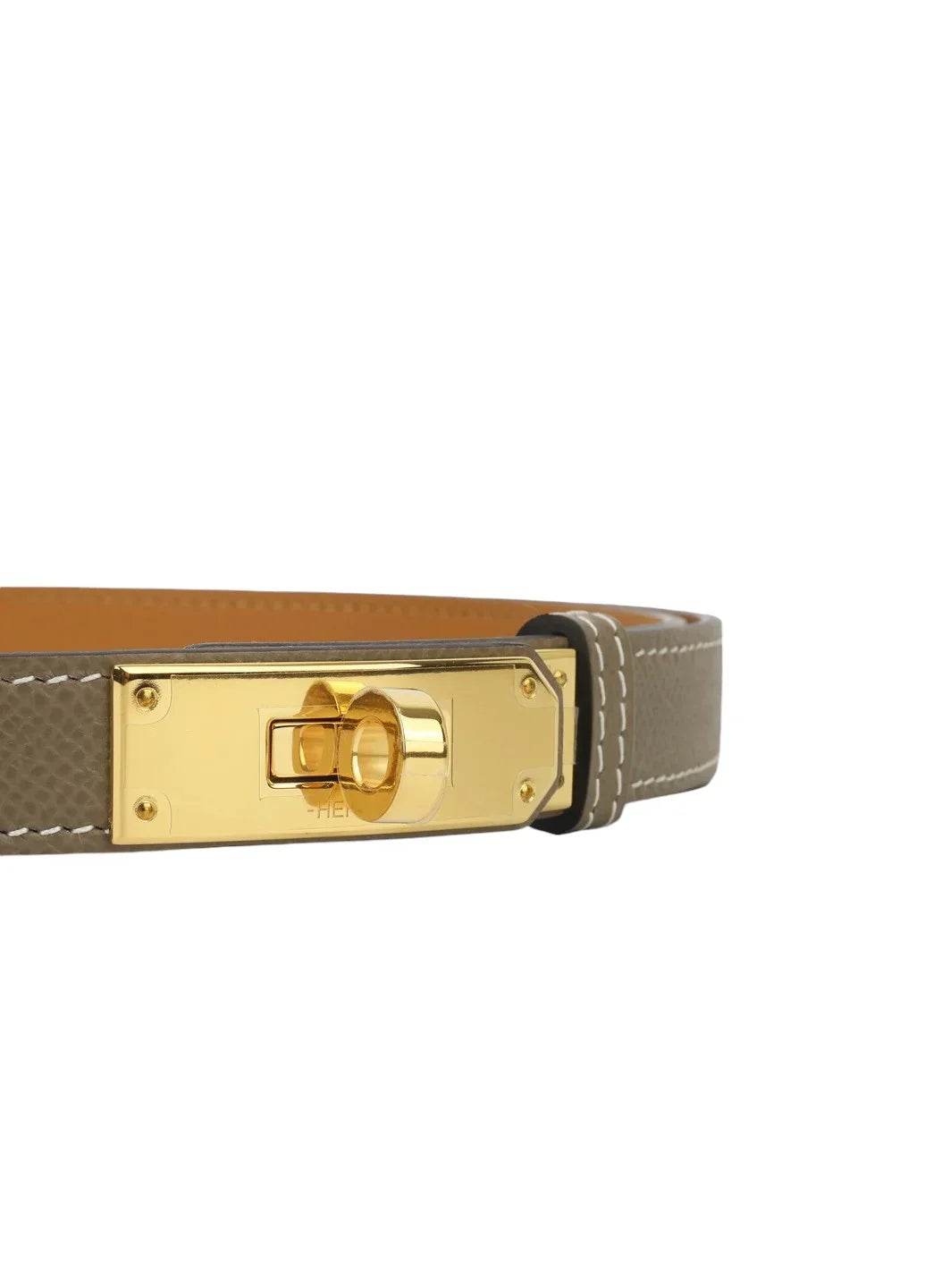 Kelly 18 Belt Etoupe Gold Buckle