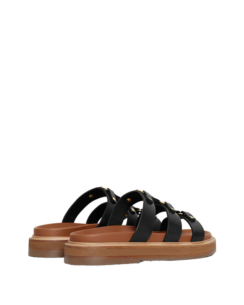 Tippi Slide In Calfskin Black
