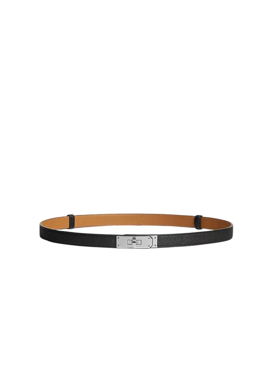 Kelly 18 Belt Noir Silver Buckle