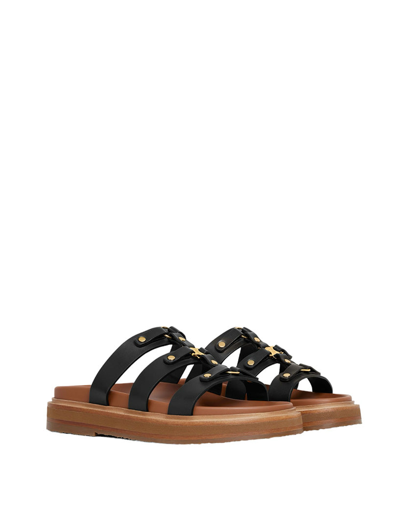 Tippi Slide In Calfskin Black