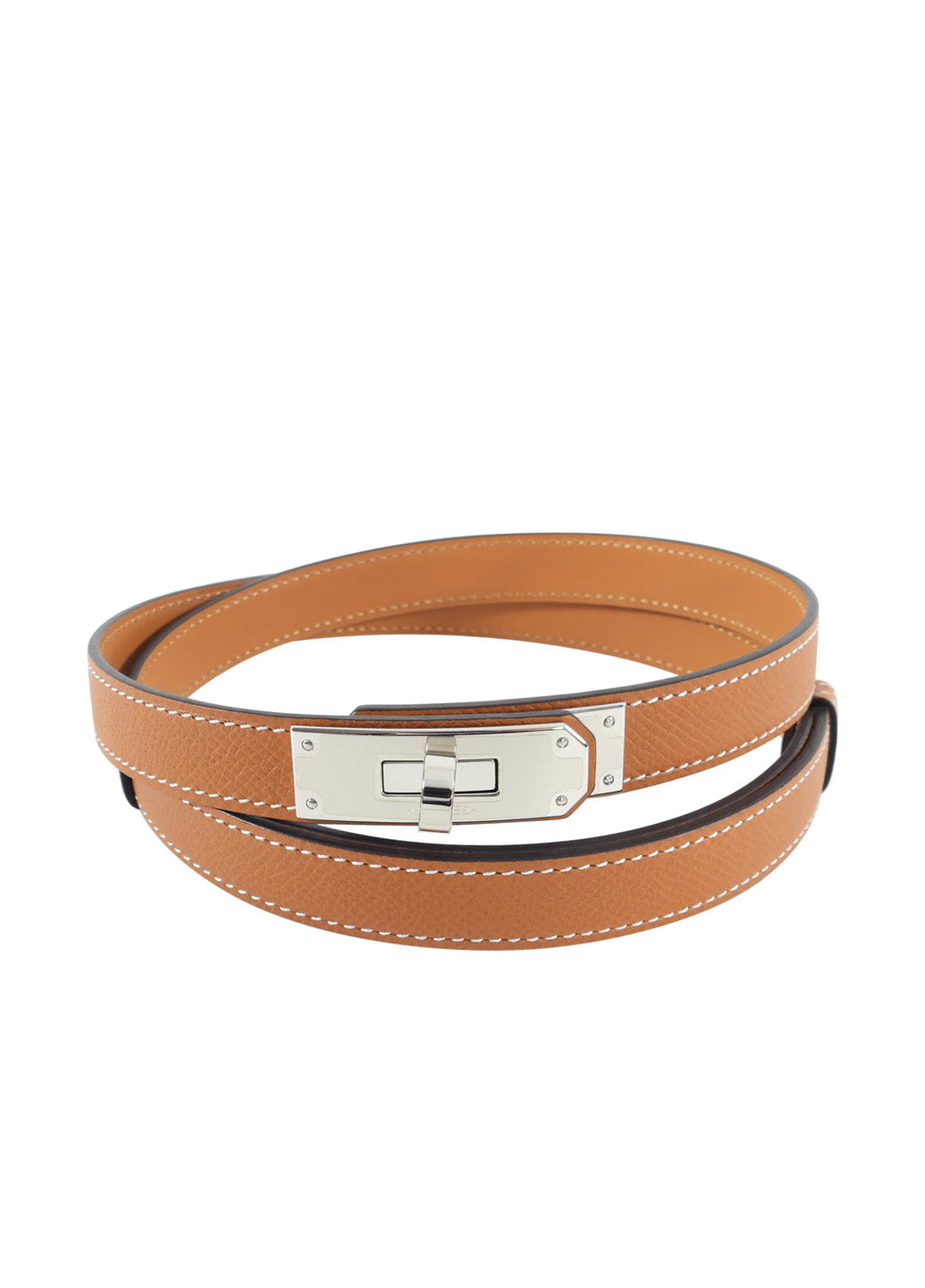 Kelly 18 Belt Tan Silver Buckle