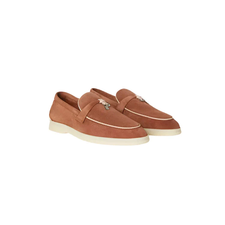 Summer Charms Walk Loafers Suede Goatskin - Rocky Road