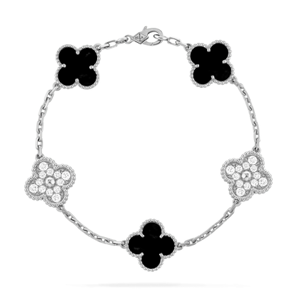 Vintage hambra Bracelet - White gold onyx