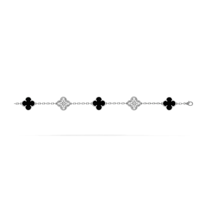 Vintage hambra Bracelet - White gold onyx
