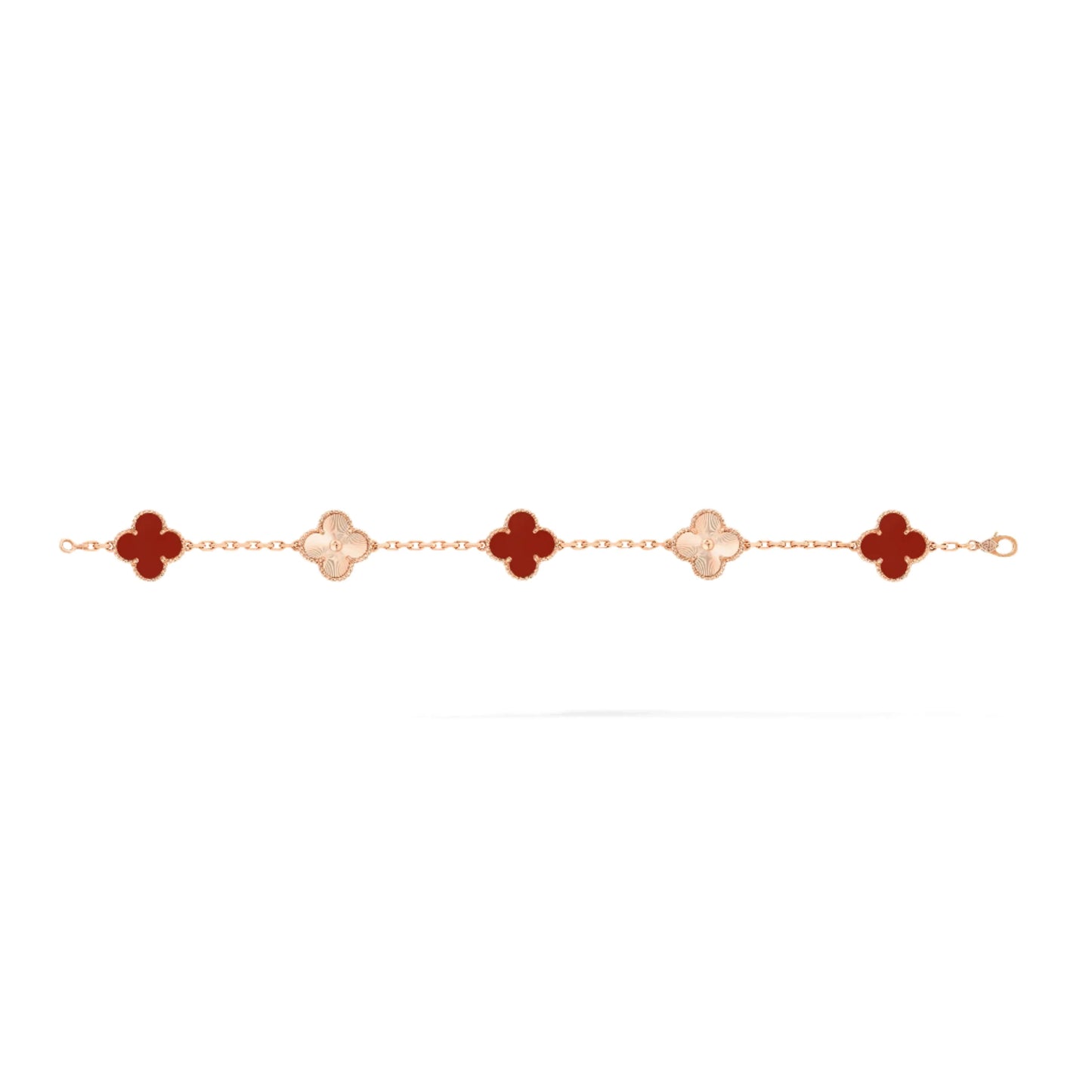 Vintage hambra Bracelet - Rose gold carnelian
