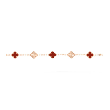 Vintage hambra Bracelet - Rose gold carnelian