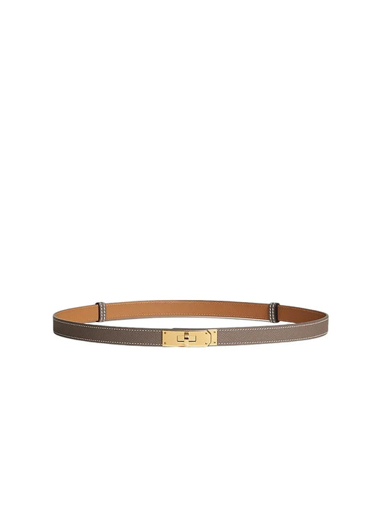 Kelly 18 Belt Etoupe Gold Buckle