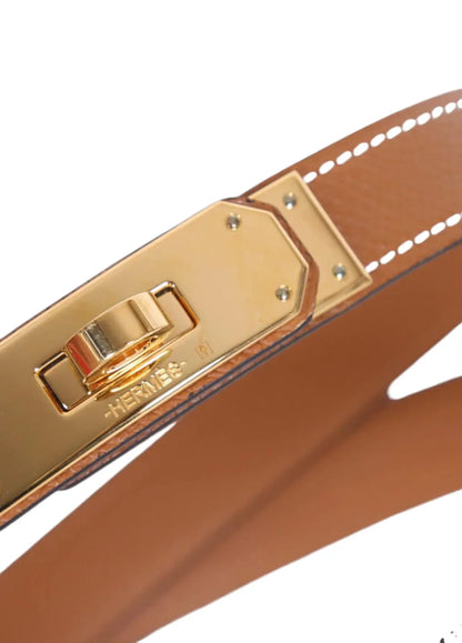 Kelly 18 Belt Tan Gold Buckle