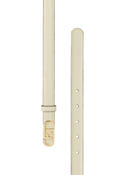 O'Lock Leather Belt White