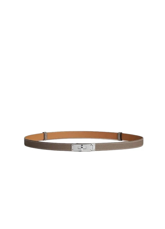 Kelly 18 Belt Etoupe Silver Buckle