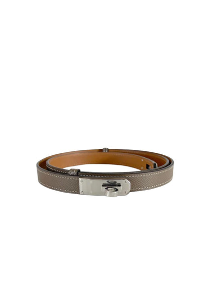 Kelly 18 Belt Etoupe Silver Buckle