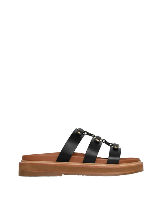 Tippi Slide In Calfskin Black