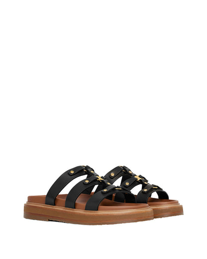 Tippi Slide In Calfskin Black