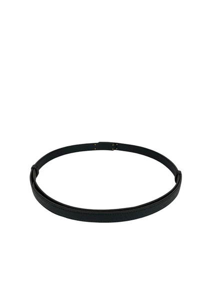 Kelly 18 Belt Noir Gold Buckle