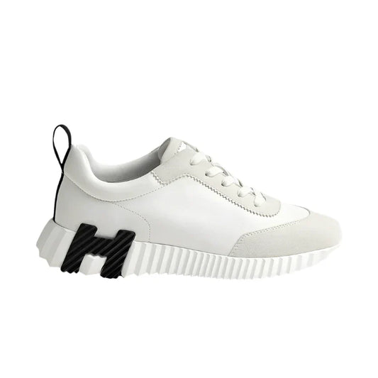 Bouncing Sneaker Calfskin and Suede Blanc
