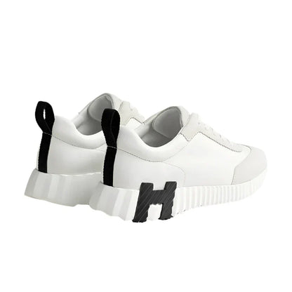 Bouncing Sneaker Calfskin and Suede Blanc