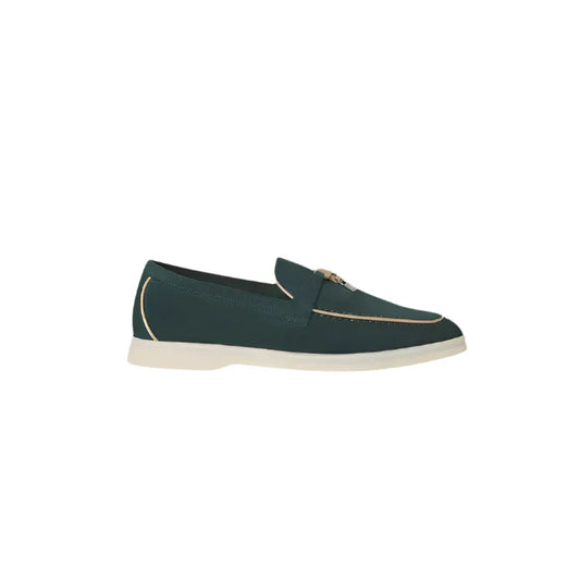 Summer Charms Walk Loafers Suede Goatskin - Emerald Noire