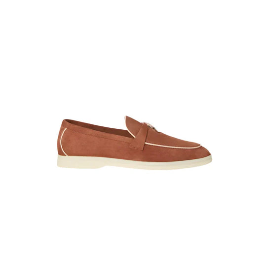 Summer Charms Walk Loafers Suede Goatskin - Rocky Road