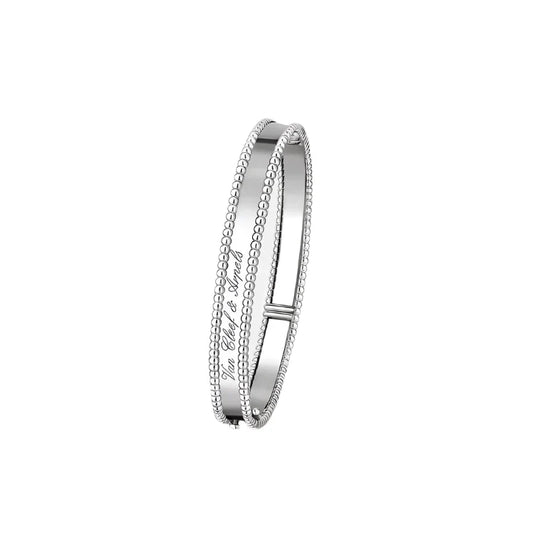 Perlée Signature Bracelet Medium Model - White Gold