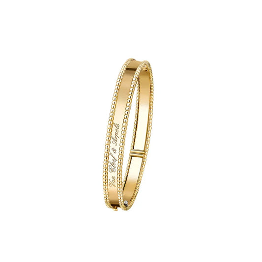 Perlée Signature Bracelet Medium Model - Yellow Gold